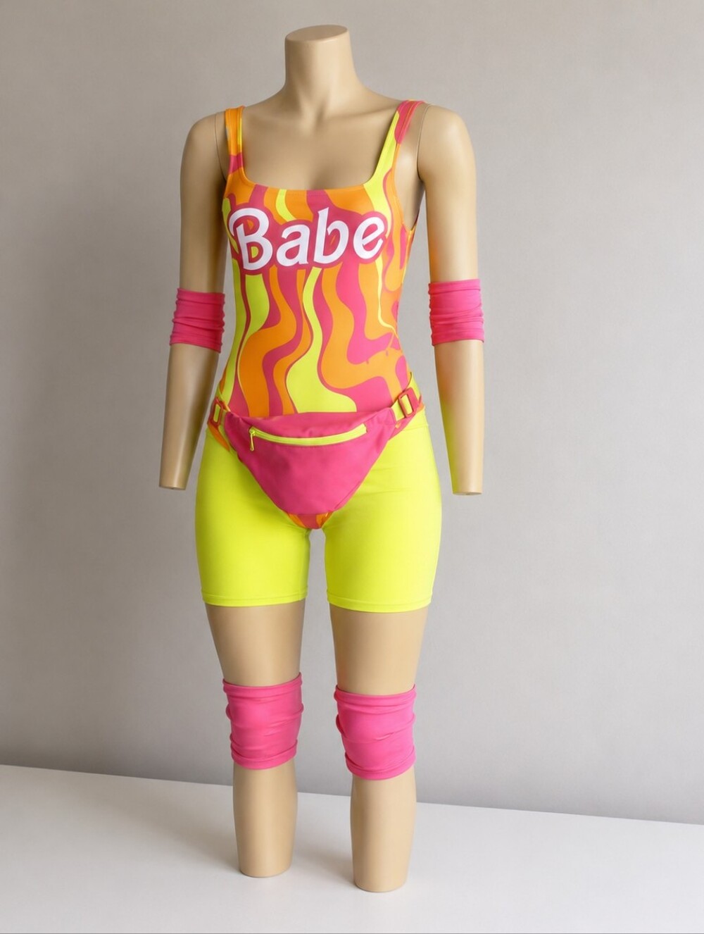 Tipsy Elves Malibu Babe Costume NWT Size M 6 Piece Barbiecore Roller Skate Set